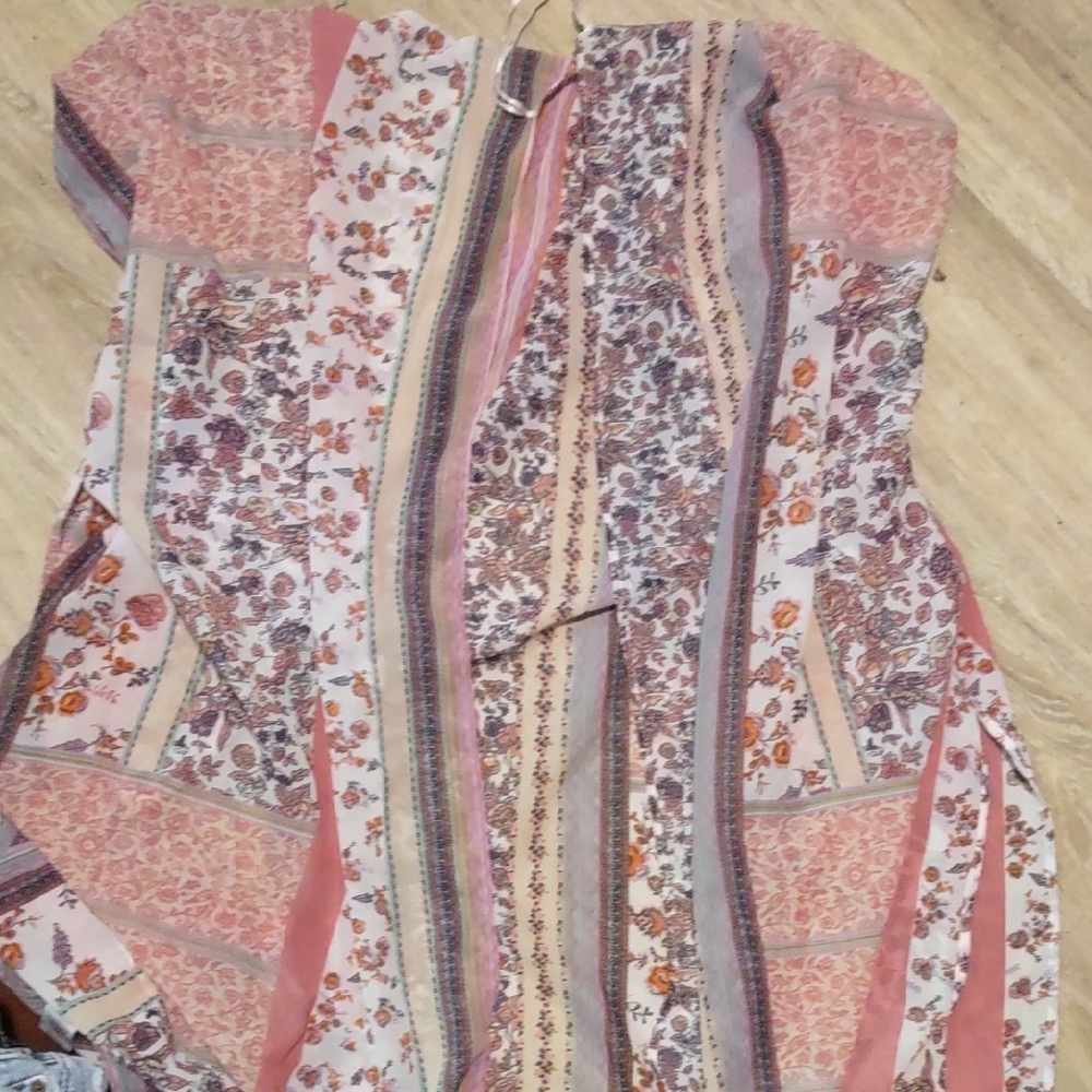 Floral Patchwork Dress in Pink and Purple